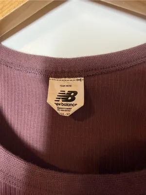 New Balance Linear Heritage Ribbed Knit Racer Workout Tank thumbnail 4