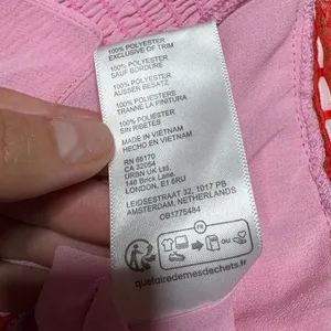 Kimchi Blue Ivy Lace Inset Cami Pink Red Tie Front Urban Outfitters XS S thumbnail 8