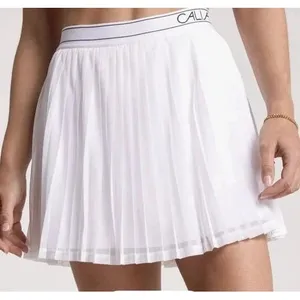 CALIA Court Collection High-Rise Pleated Mesh Skort White Women's Regular Size L thumbnail 1