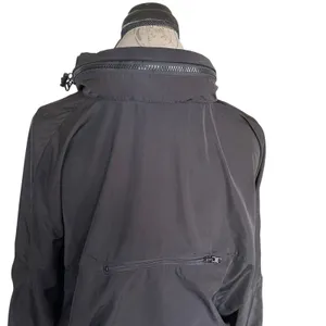 Zara Cropped Jacket Black Small Long Sleeve Fall Winter Windbreaker Gorpcore thumbnail 5