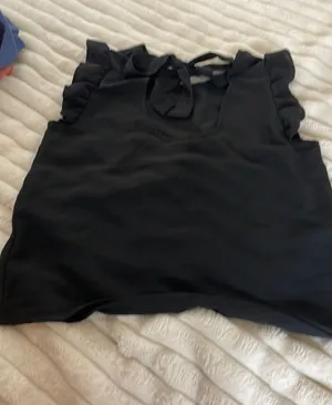 Shein Black Ruffle Top thumbnail 1