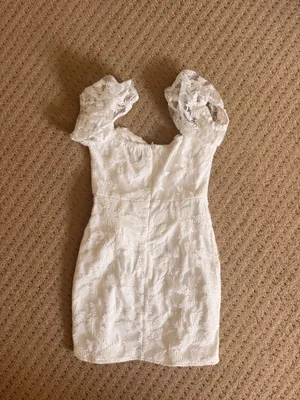 Fortunate One White Mini Dress thumbnail 5