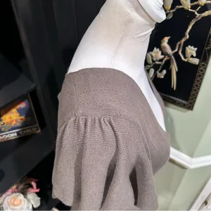 Free People “Cozy Nights” Fit & Flare Knit Dress – Taupe – Size Medium thumbnail 8
