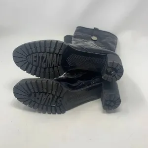 Stuart Weitzman Black Croc Leather Heeled Boots‎ Size US 6 thumbnail 10
