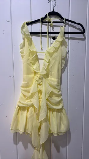 Yellow mini dress Size XS thumbnail 1