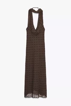 ZARA Polka Dot Scarf Maxi Dress thumbnail 7