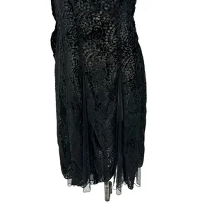 Free People Intimately Black‎ Burnout Velvet Slip Dress Size XS thumbnail 3