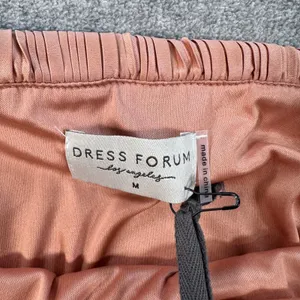 Dress Forum Los Angeles Strapless Midi Dress Women's Medium Champagne Belted New thumbnail 6