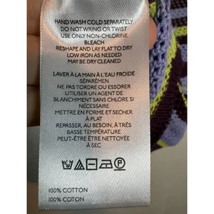 Anthropologie Striped Open Knit Cropped Sweater Open Back Tie purple L thumbnail 11