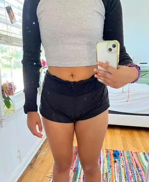 Black And Grey Long Sleeve Croptop thumbnail 3