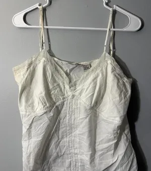 NWT 2000s y2k‎ Bobbie Brooks Yellow Ruched V Neck Tank Top thumbnail 1
