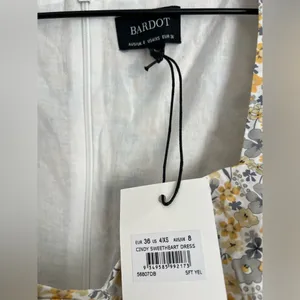 Bardot Dress Cindy Sweetheart Neck Yellow Floral XS 4 thumbnail 6
