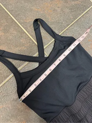 Free People FP Movement Way Home Sleeveless Cross Back Skortsie Black XS thumbnail 13