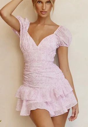 Selfie Leslie Floral Mini Dress thumbnail 1