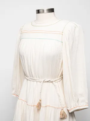 Current Air  - Tiered Mini Dress with Braided Belt thumbnail 10