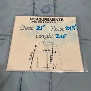 Lands End Womens M 10-12 Light Blue Quilted Puffer Jacket Sherpa Collar Zip Snap thumbnail 9