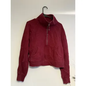 Lululemon Scuba Oversized Half-Zip Hoodie Red‎ Merlot M/L Burgundy Sweatshirt thumbnail 2