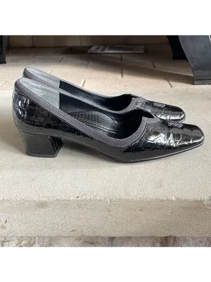 J. Renee black tortoise shell pattern heels sz 7 thumbnail 6