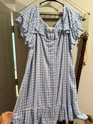 HYFVE Blue Gingham Dress thumbnail 1