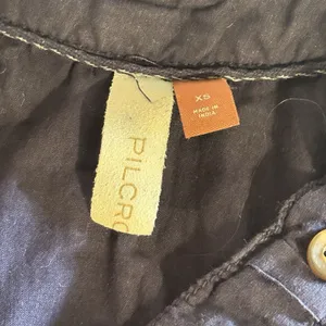 Anthropologie Pilcro and the Letterpress Navy Blue Relaxed Fit Cotton Blouse XS thumbnail 6