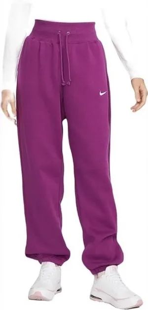 Nike Phoenix Fleece Women's Small High‎ Waisted Oversized Sweatpants Hot Fuchsia thumbnail 1