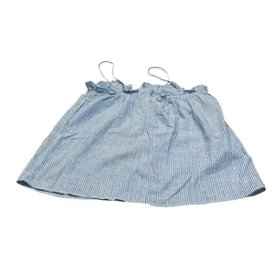 H&M blue and white linen blend tank thumbnail 4
