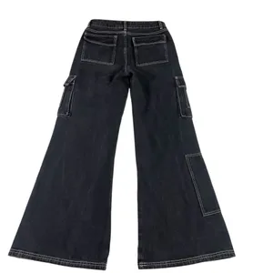 Superdown Natt Baggy Cargo Black Wide Leg Jeans Size XS thumbnail 11
