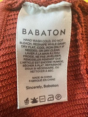 Aritzia Babaton Sculpt Knit Deep V Tank Top Crop Rust Orange M thumbnail 5