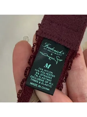 Frederick’s of Hollywood X Megan Fox Milana Lace Bodysuit Wine Burgundy M thumbnail 5
