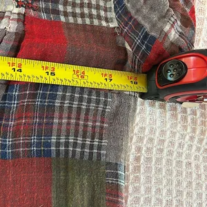 NWT Size M Patchwork Plaid Romper Short Sleeve Fall Boho Jumpsuit country chic thumbnail 7