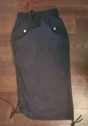 Black Drawstring Maxi Skirt - Women Size Small Super Light thumbnail 1