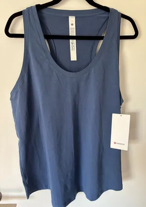 Lululemon Love Tank Blue Twill Pima Cotton 14 thumbnail 1