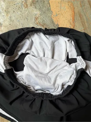 Nike Dri-FIT Tempo Running Shorts Black White Mesh Trim Inner Brief Size Small S thumbnail 6