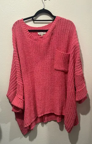 She & Sky Oversized pink sweater thumbnail 1