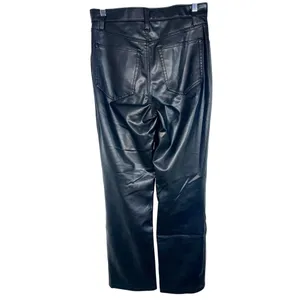 Abercrombie & Fitch The 90s Straight Ultra High Rise Black Pants Women Size 28 6 thumbnail 3