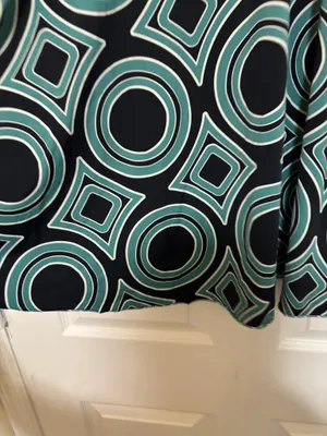 Ave Cesar Midi Skirt with Abstract Geometric Circle and Diamond Pattern Multiple Size M thumbnail 5