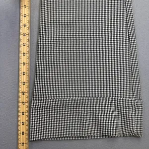Maeve Anthropologie Houndstooth Flare Leg Trousers‎ Black White Womens Size 10 thumbnail 5