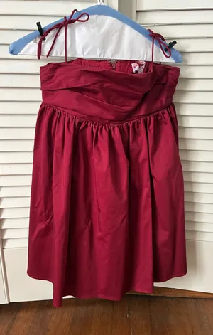 Boutique Maroon dress thumbnail 1