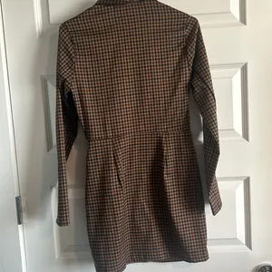 Brown houndstooth blazer dress Black thumbnail 5