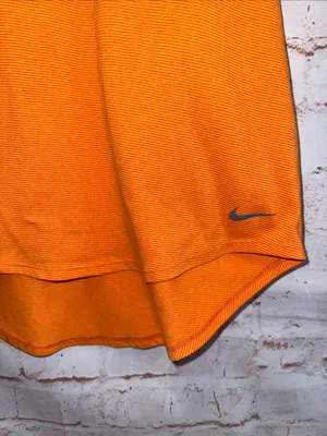 Nike Elastika 2.0 Orange Racerback Tank Gray Straps Medium Dri Fit lightweight thumbnail 2