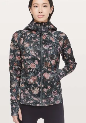 Lululemon Scuba Hoodie *Light Cotton Fleece in Frosted Rose Multi Jacket zip up thumbnail 1