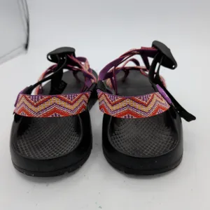 Chaco‎ Z2 Classic Sandals Womens Black Purple Orange Chevron Vibram Made in USA thumbnail 5