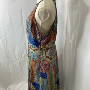 Under skies size large patchwork boho halter maxi dress thumbnail 9