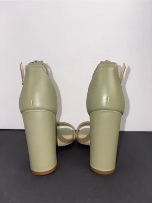 Olive Green High Block Heel Ankle Strap Sandal Sam Edelman Size 8 thumbnail 2