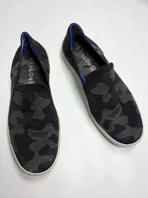 Rothy's The Original Slip On Sneakers Shoes Gray Black Camo S-601 Sz 10.5 thumbnail 1