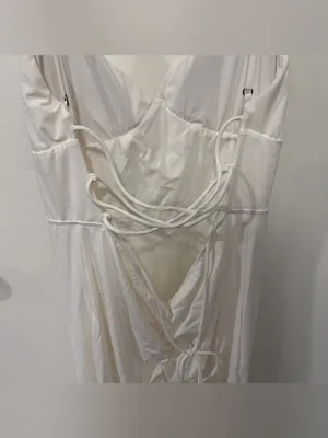 Halara White Lace Up Maxi Dress thumbnail 4