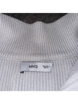 Mango Cropped Quarter Zip Sweatshirt Size Large thumbnail 6