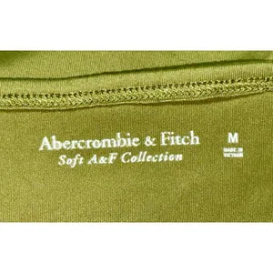 Abercrombie & Fitch Soft AF Green Wide Strap Crop Top Cropped Tank Top Size M thumbnail 4
