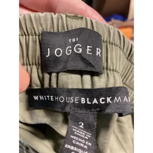 White House Black Market Womens The Jogger Cargo Pants Olive Green Size 2 thumbnail 4