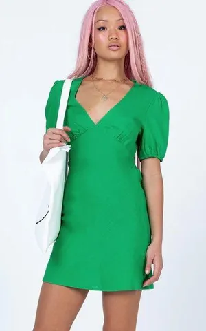 Princess Polly Fabian Mini Dress Green thumbnail 1